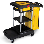 Janitor Cart - High Capacity Black (Rubbermaid) 1